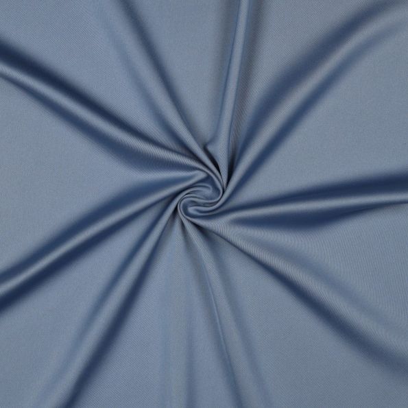 Tissu Micro Satin uni Bleu jean - Par 10 cm