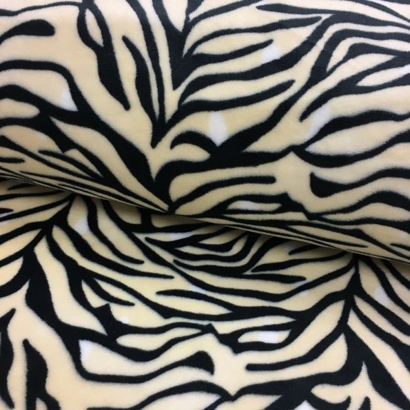 Tissu Doudou Tigre - Par 10 cm