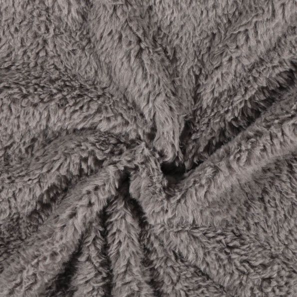 Tissu Fausse fourrure Emma Gris anthracite - Par 10 cm