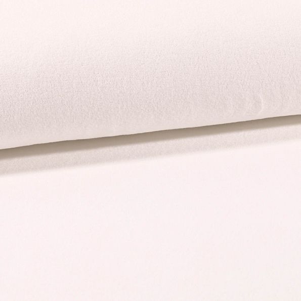 Tissu Jersey Velours Eponge Ecru - Par 10 cm