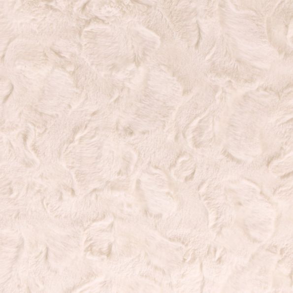 Tissu Fausse fourrure Camouflage sur fond Ecru - Par 10 cm