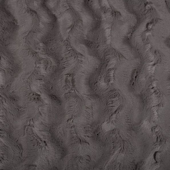 Tissu Fausse fourrure Camouflage sur fond Gris - Par 10 cm