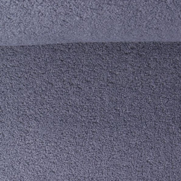 Tissu Fausse fourrure Bouclette Tara uni Bleu ardoise - Par 10 cm
