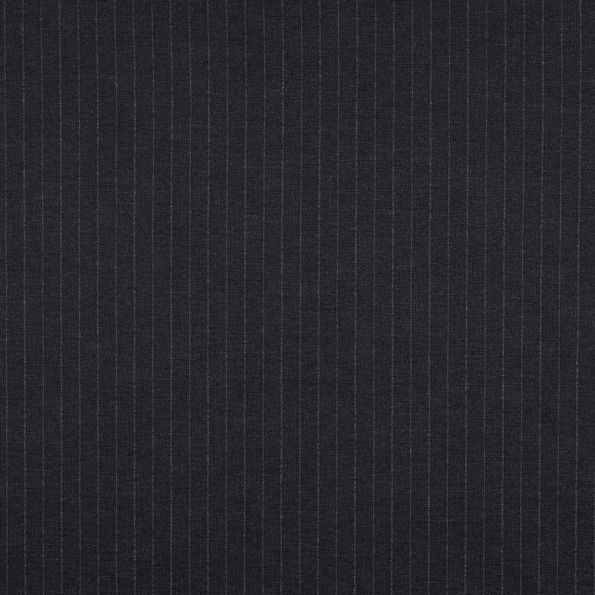 Tissu Jersey Milano Vittoria rayé gris sur fond Noir - Par 10 cm