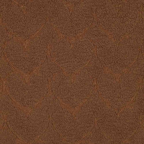 Tissu Fausse fourrure Mouton cœurs Miléna uni Brun - Par 10 cm