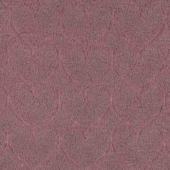 Tissu Fausse fourrure Mouton cœurs Miléna uni Parme - Par 10 cm