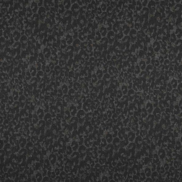 Tissu Jersey Milano Donatella léopard sur fond Gris anthracite profond - Par 10 cm