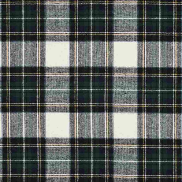 Tissu Tartan Ecossais Inverness touché laine léger Noir - Par 10 cm