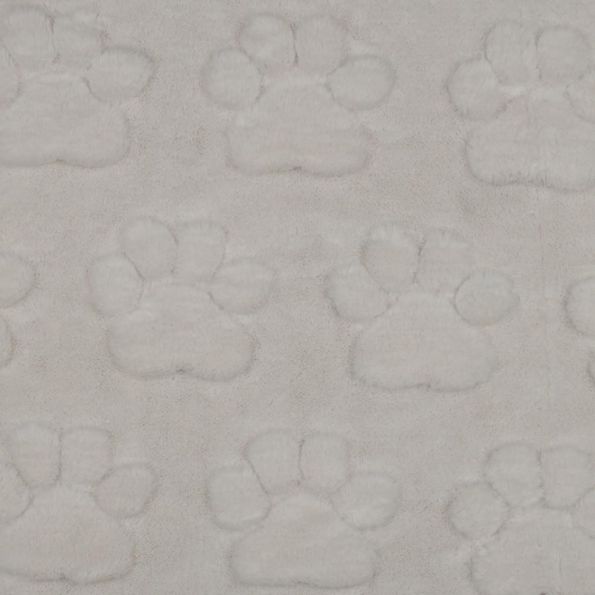 Tissu Fausse fourrure Misha patoune uni Blanc - Par 10 cm