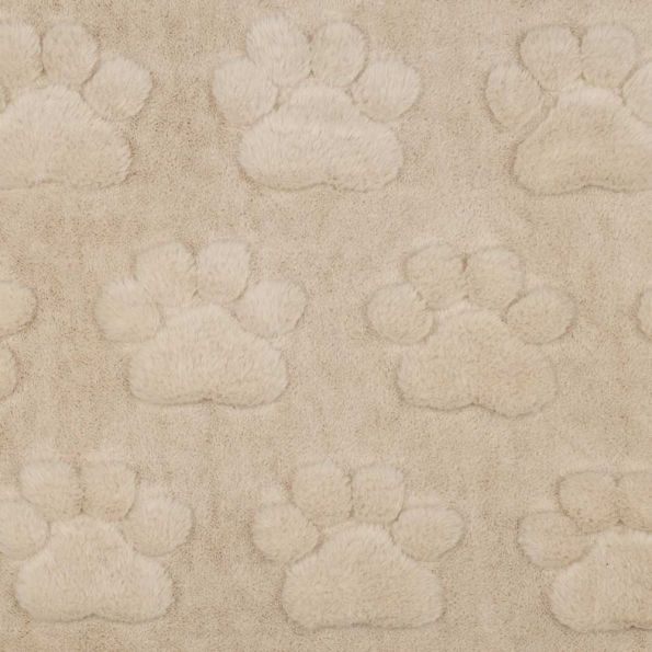 Tissu Fausse fourrure Misha patoune uni Beige - Par 10 cm
