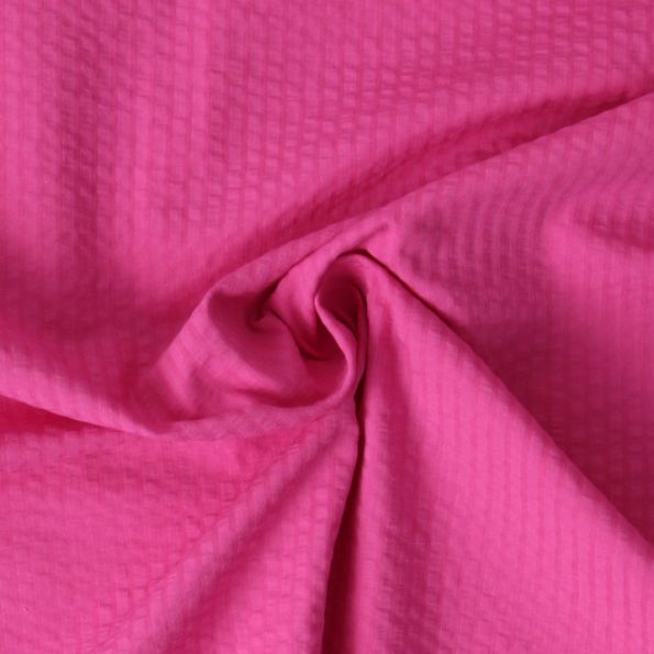 Tissu  Voile de Coton  uni Ondela Rose fuchsia - Par 10 cm