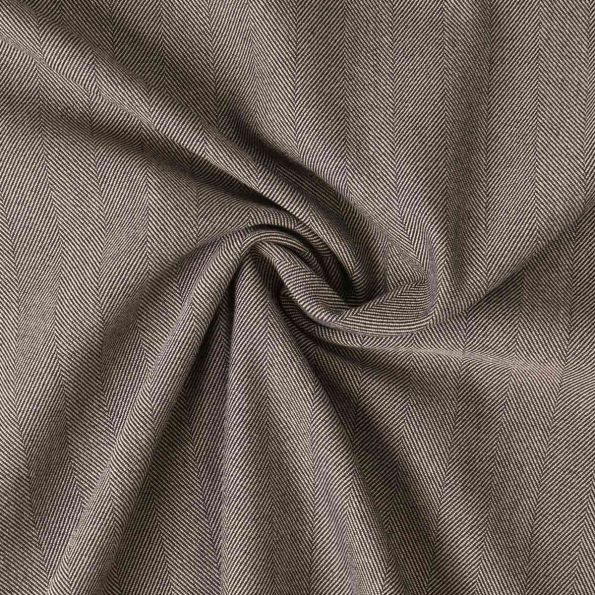 Tissu Gabardine polyviscose Erine motif chevron uni  Taupe - Par 10 cm