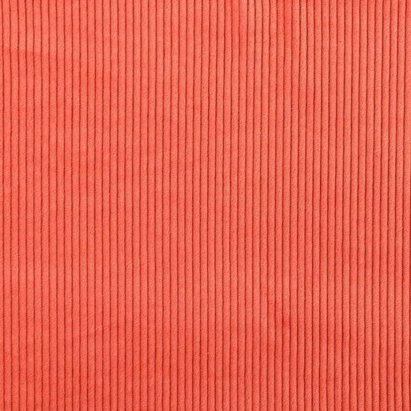 Tissu Velours Grosses côtes Orange - Par 10 cm