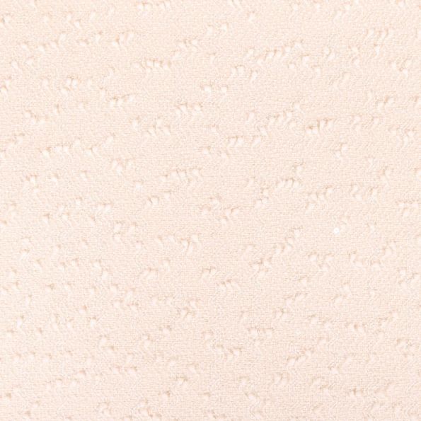 Tissu Maille Pull Mini pompom et paillettes sur fond Ecru - Par 10 cm