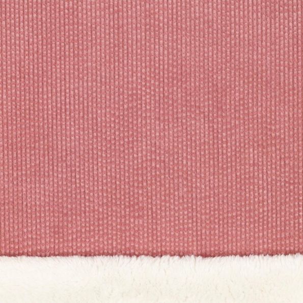 Tissu Velours envers fausse fourrure Rose - Par 10 cm