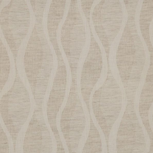 Tissu Coton Lin Lila sur fond Naturel - Par 10 cm