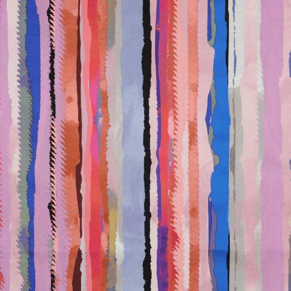 Tissu Coton imprimé rayure Artelina sur fond Multicolore - Par 10 cm