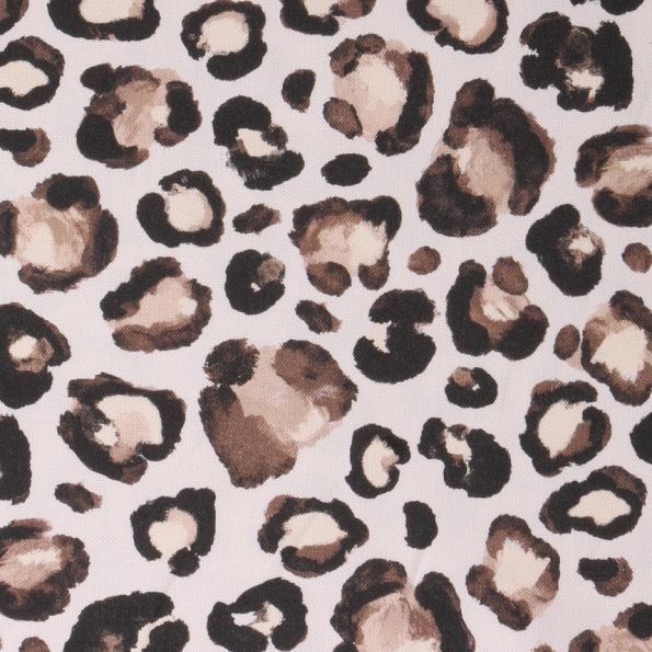 Tissu Toile Canvas Savara sur fond Beige - Par 10 cm