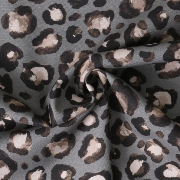 Tissu Toile Canvas Savara sur fond Gris - Par 10 cm