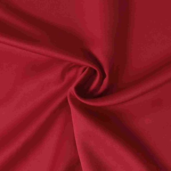 Tissu  Micro Satin mat Joséphine uni  Rouge - Par 10 cm