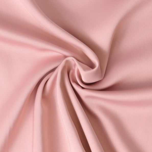 Tissu  Micro Satin mat Joséphine uni  Rose blush - Par 10 cm