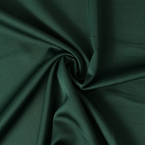 Tissu  Micro Satin mat Joséphine uni  Vert sapin - Par 10 cm