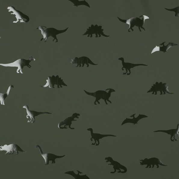 Tissu Imperméable dino brillant Timo sur fond Vert profond - Par 10 cm