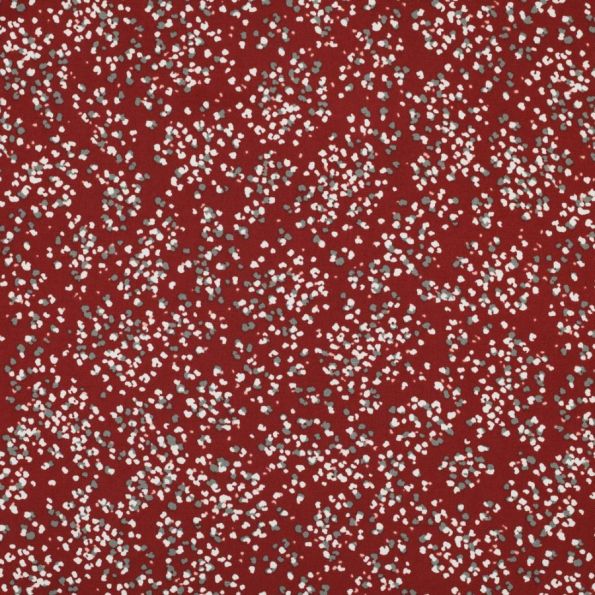 Tissu Viscose Twill extensible Christina sur fond Terre de Sienne - Par 10 cm