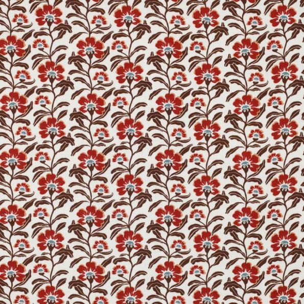 Tissu Viscose imprimé Amada sur fond Blanc - Par 10 cm