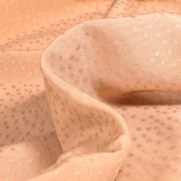 Tissu Viscose Rajah sur fond Beige - Par 10 cm