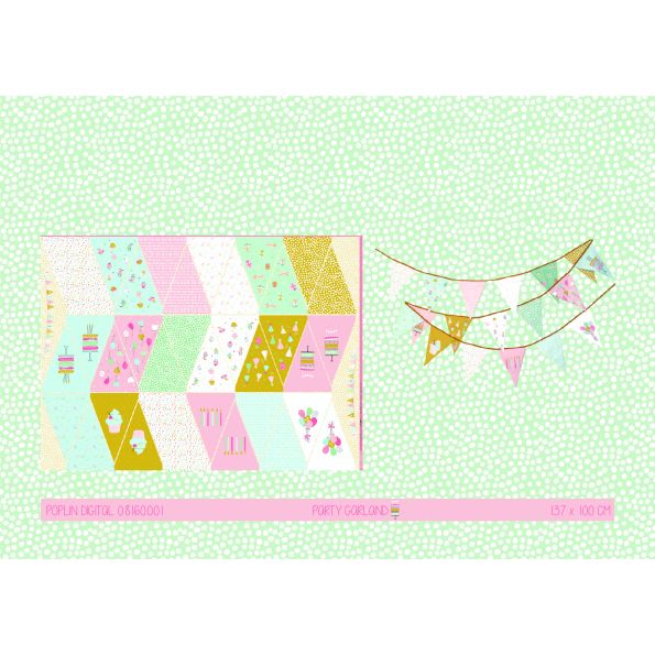 Panneau Guirlande DIY Fanions Party - 137 x 100 cm