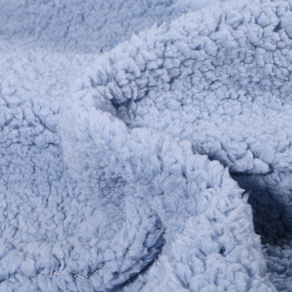 Fausse fourrure mouton Bleu pastel - Par 10 cm