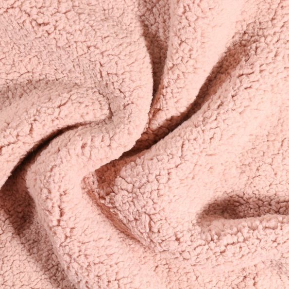 Fausse fourrure mouton Rose - Par 10 cm