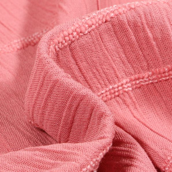 Tissu Crépon Brodé Elise Rose - Par 10 cm