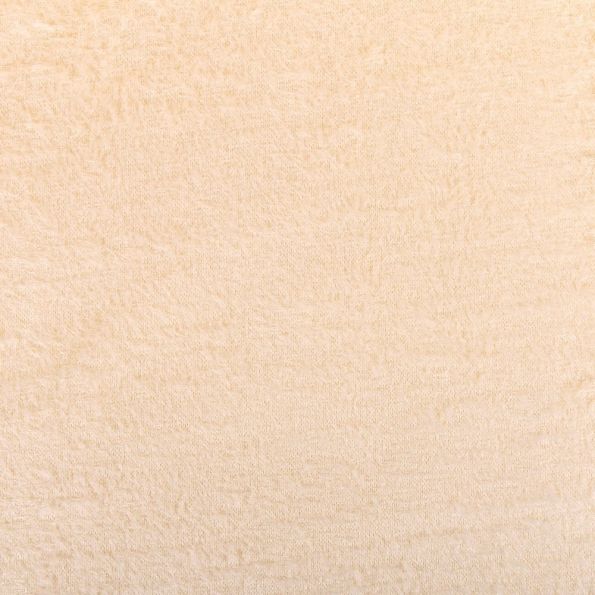 Tissu Maille Long poils Vanille - Par 10 cm