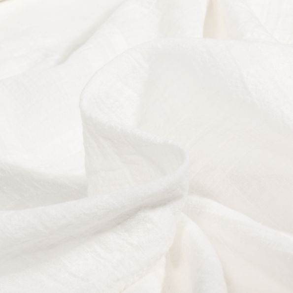 Tissu Double gaze Strié sur fond Blanc - Par 10 cm