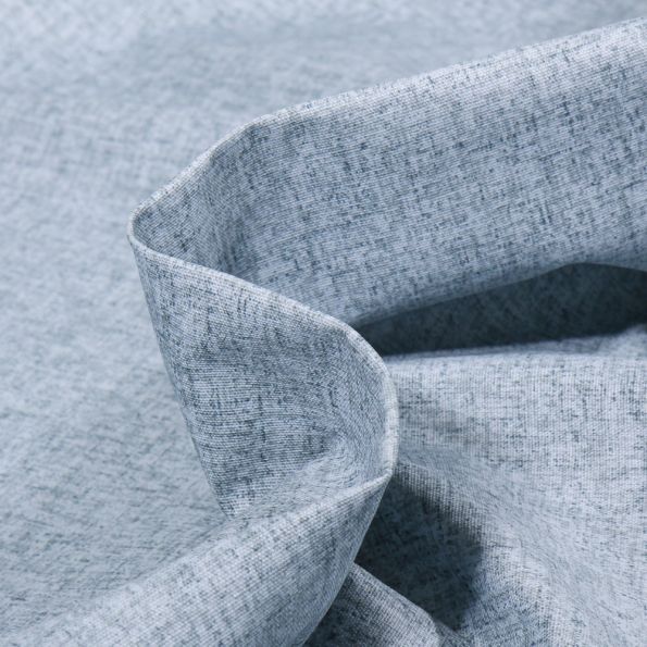 Coupon Tissu Coton enduit chiné Bleu clair - Coupon de 20 cm