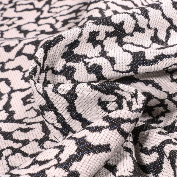 Tissu Jacquard Ricky sur fond Blanc cassé - Par 10 cm