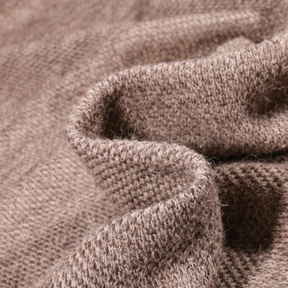 Tissu Maille Gianni Tessuti Dolce sur fond Marron clair - Par 10 cm