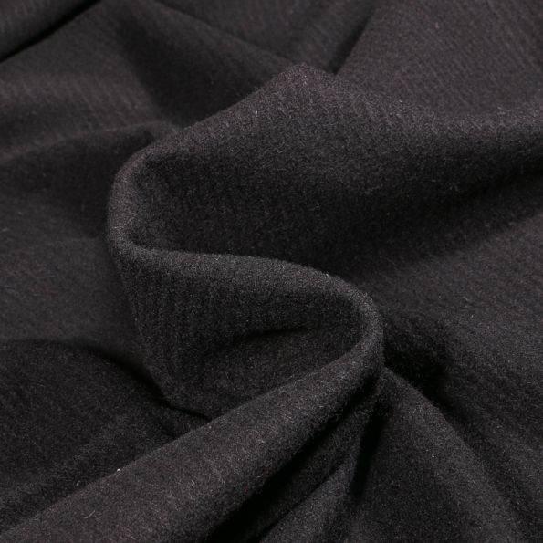 Tissu Drap de manteau léger Gianni Tessuti Noir - Par 10 cm