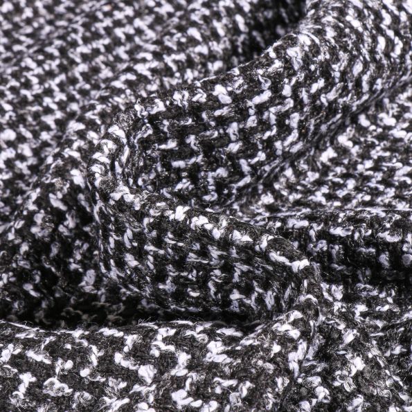 Tissu Jacquard Gianni Tessuti Kinzy sur fond Noir - Par 10 cm