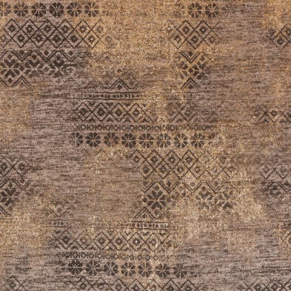 Tissu Jersey Imprimé Ethnique métallisé Doré - Par 10 cm
