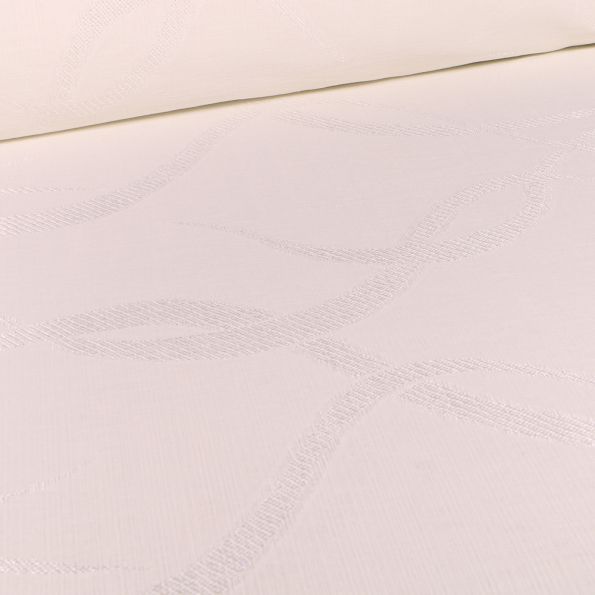 Tissu Voilage grande largeur Ondulations ecru sur fond Ecru - Par 10 cm