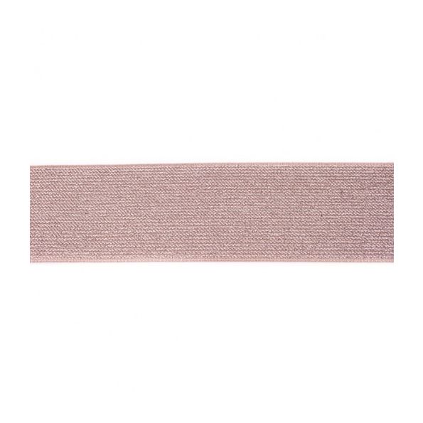 Élastique Plat Lurex 50 mm Taupe x1m
