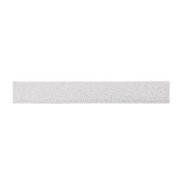 Élastique Plat Lurex 25 mm Blanc cassé x1m