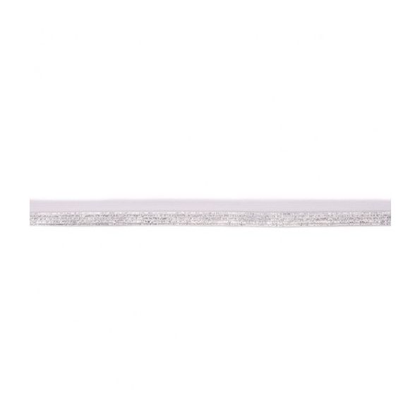 Biais Élastique Plat Lurex 17 mm Blanc x 1m