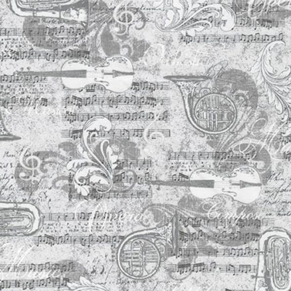 Tissu Robert Kaufman All That Jazz Metallic Grey