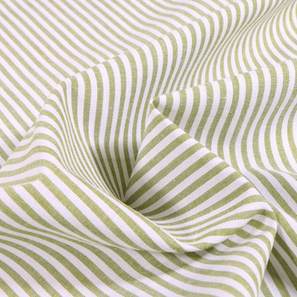 Coupon Tissu Rayures Vert - Coupon de 50 cm