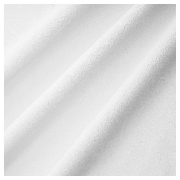 Coupon Tissu Minky Ultra doux Ras Blanc x10cm - Coupon de 50 cm