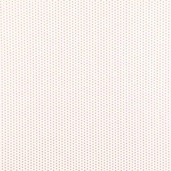 Tissu Coton Imprimé métallisé Frou-Frou Pois Scintillants dorés sur fond Ecru - Par 10 cm